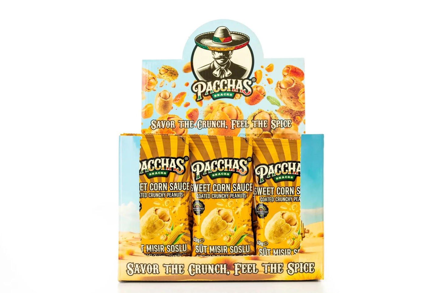 Pacchas Coated Crunchy Peanuts (40g) - Sweet Corn