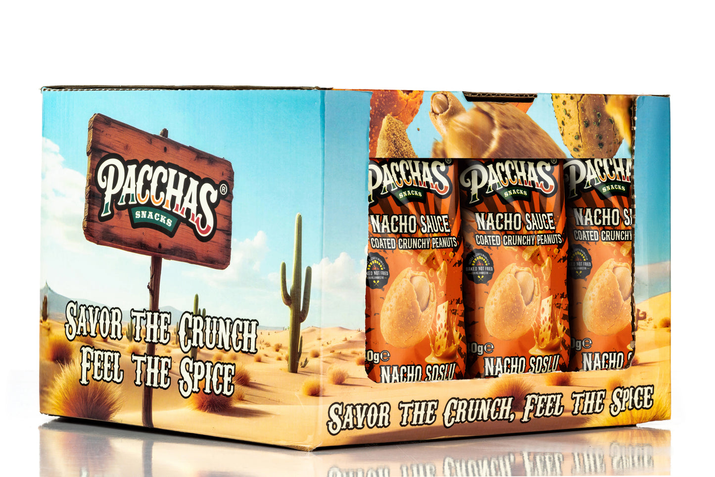 Pacchas Coated Crunchy Peanuts (40g) - Nacho Sauce