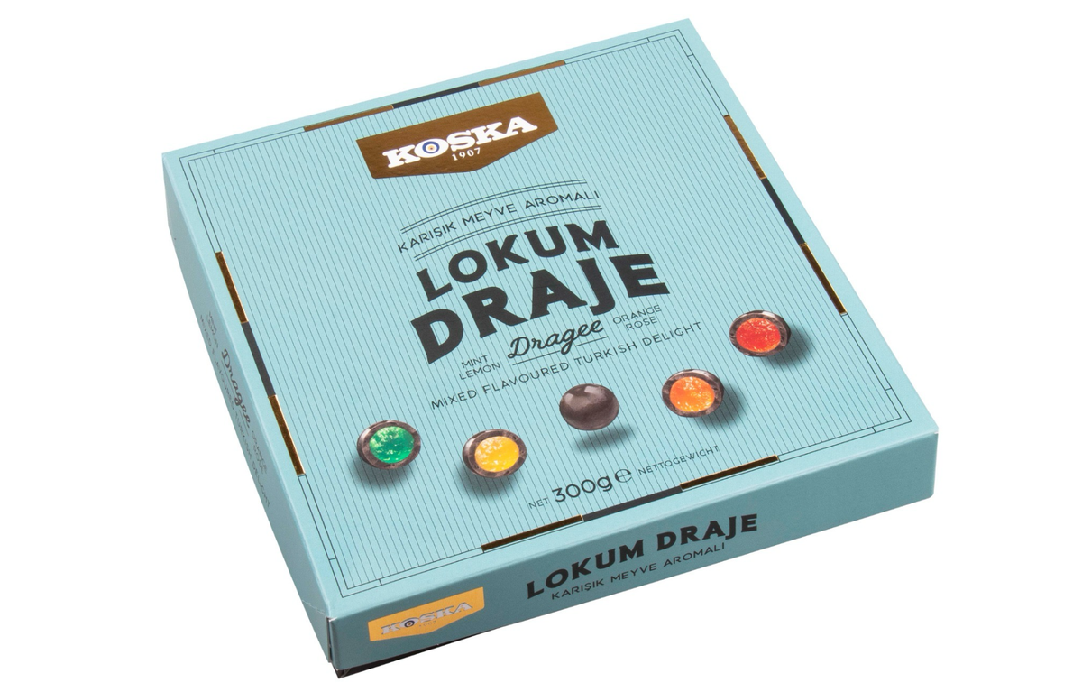 Chocolate Coated Fruity Turkish Delight 300g