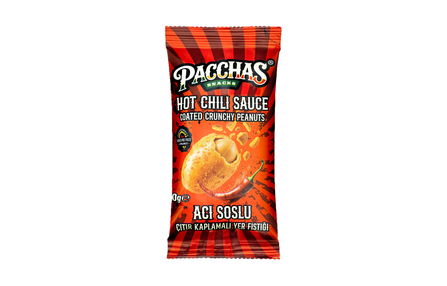 Pacchas Coated Crunchy Peanuts (40g) - Hot Chili Sauce