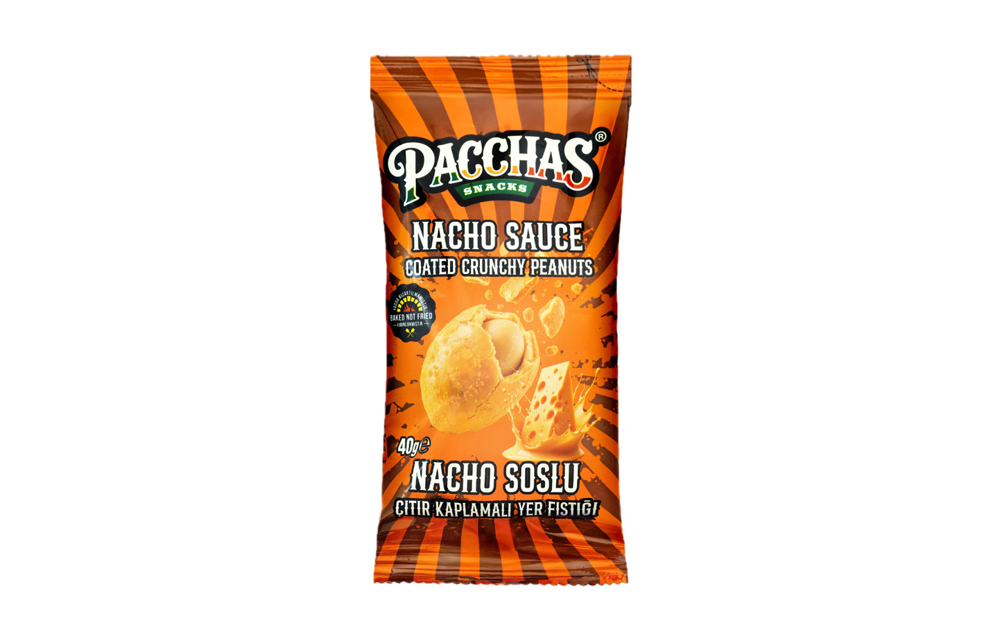 Pacchas Coated Crunchy Peanuts (40g) - Nacho Sauce