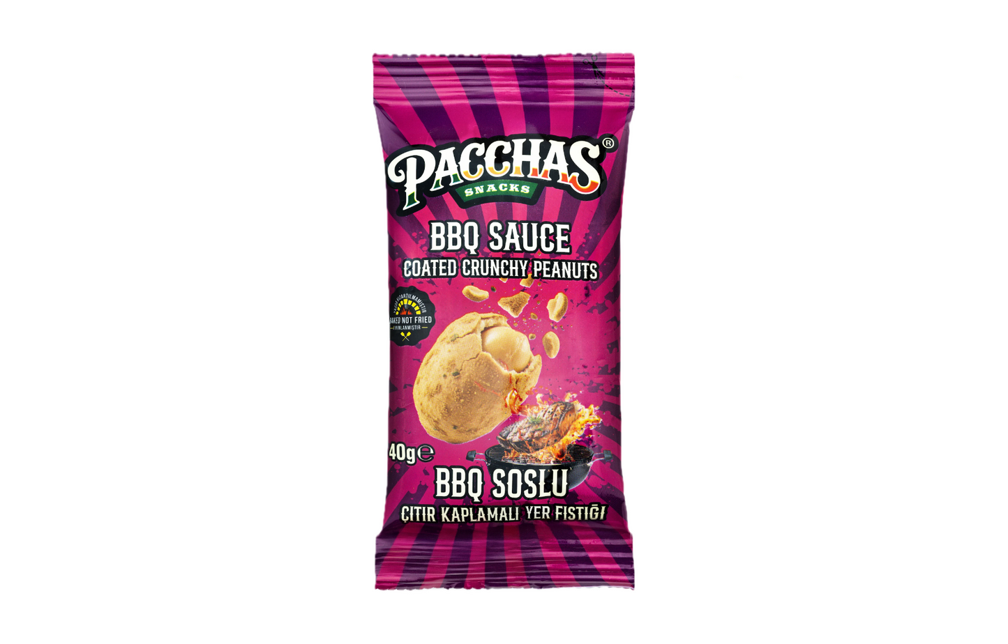 Pacchas Coated Crunchy Peanuts (40g) - BBQ Sauce